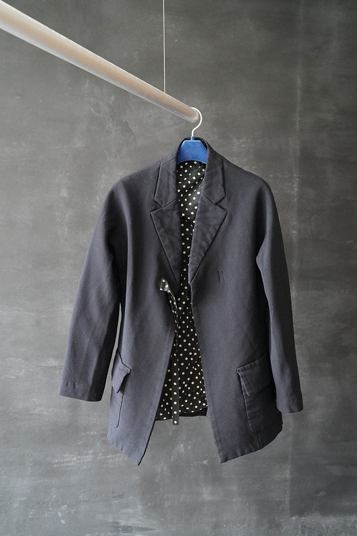 CDG 2D semi long jacket BK – senes