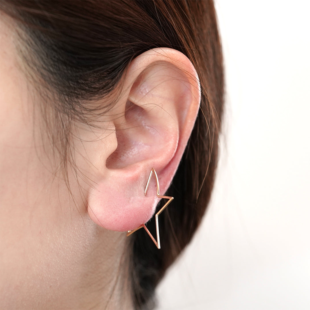 big star earring cuff
