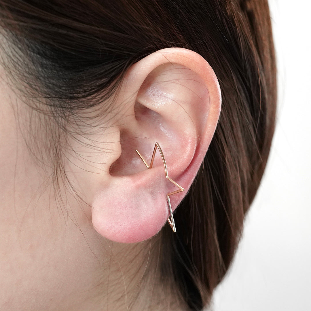 big star earring cuff