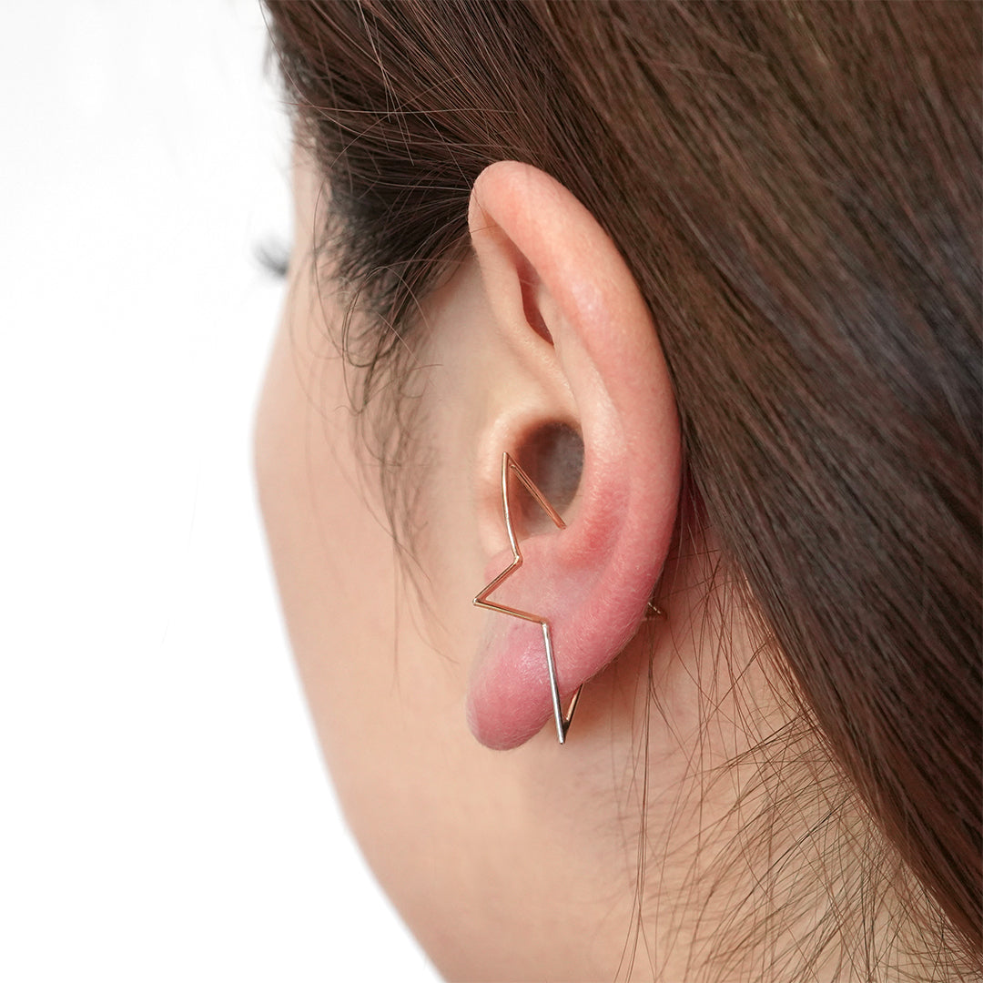 big star earring cuff