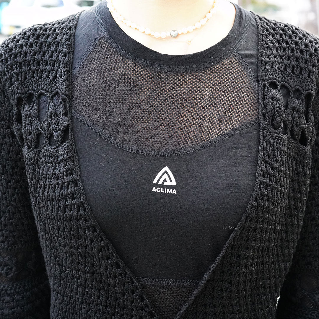 junya watanabe cotton crochet short sleeve cardigan