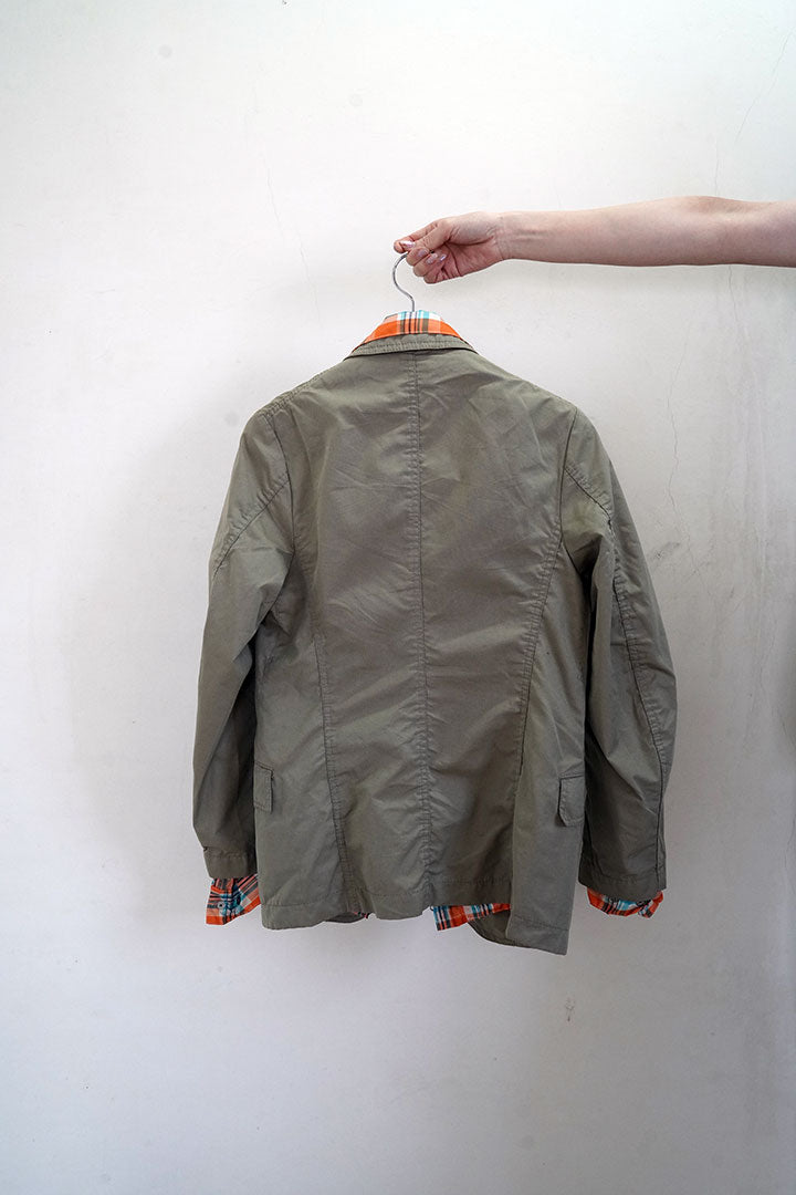 junya watanabe cotton jacket inside check blouson
