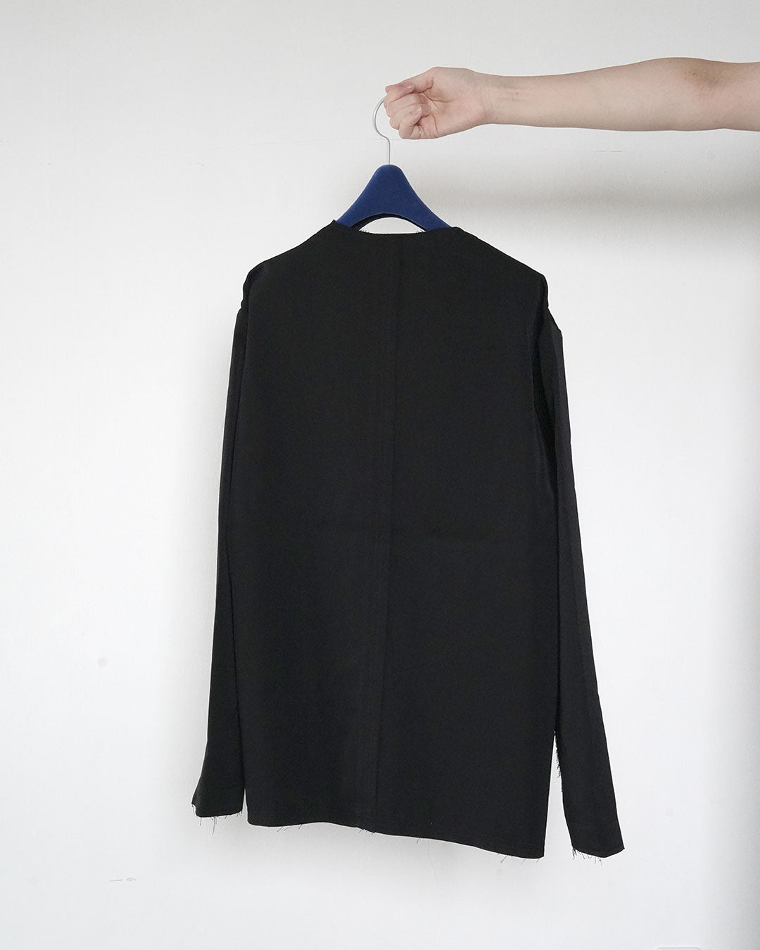 KHOKI no collar wool gabardine jacket