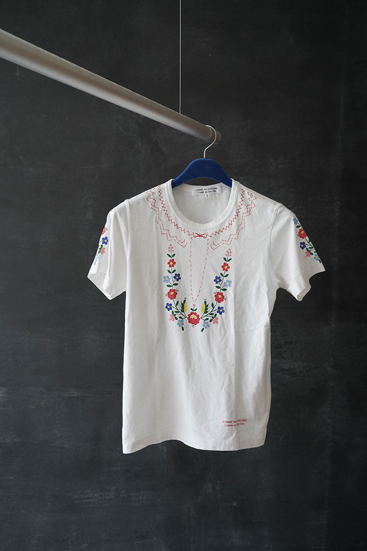 comme des garcons comme des garcons bohemian pattern print t shirts