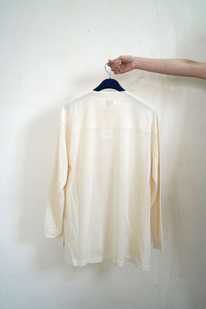 paper knit pull over shirt