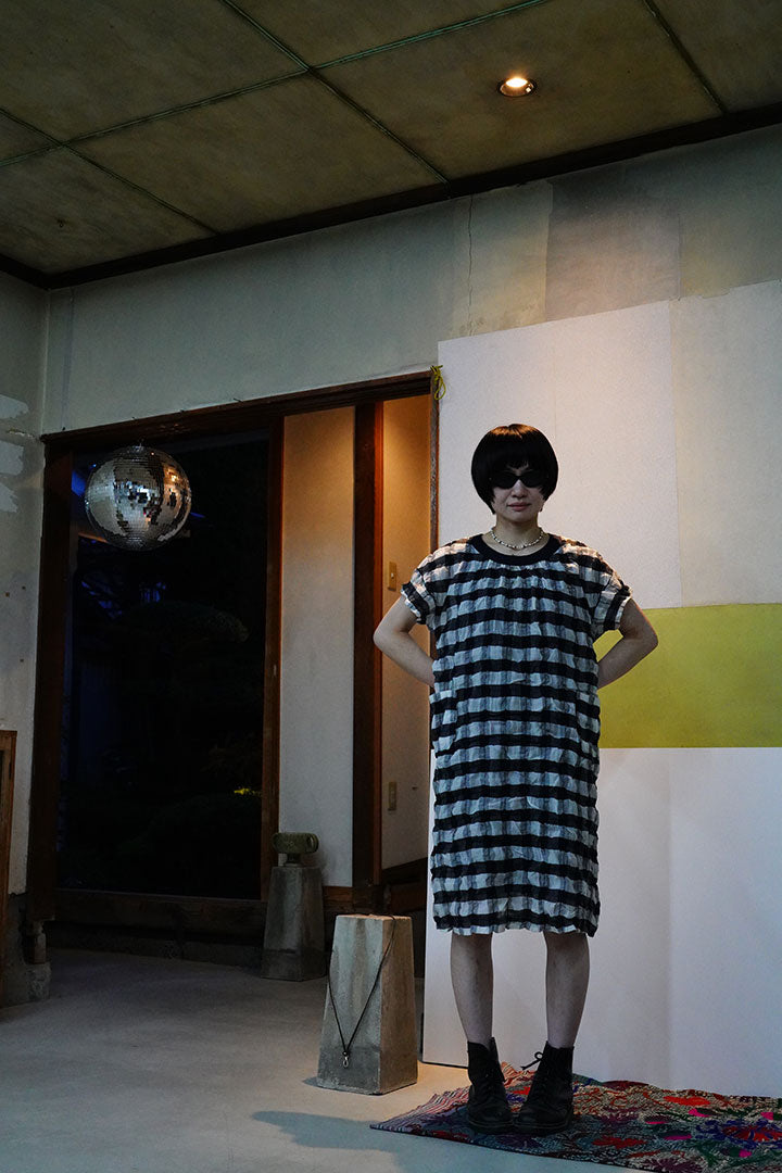 tricot CDG checkered dress