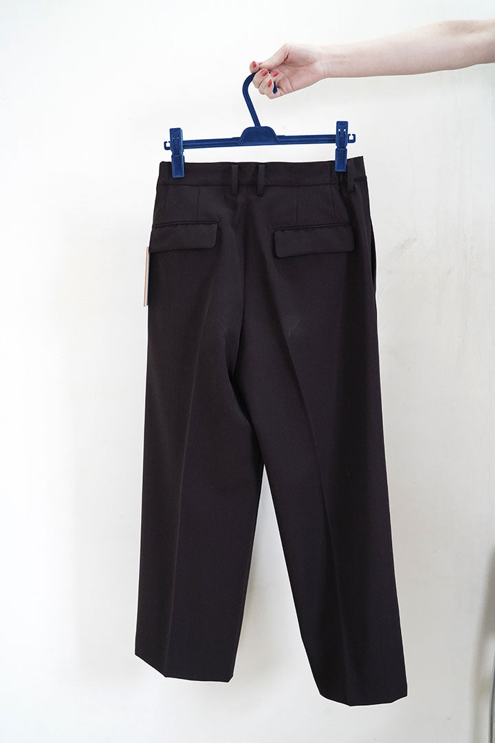 irenisa two-tucks-wide-trousers-burgundy