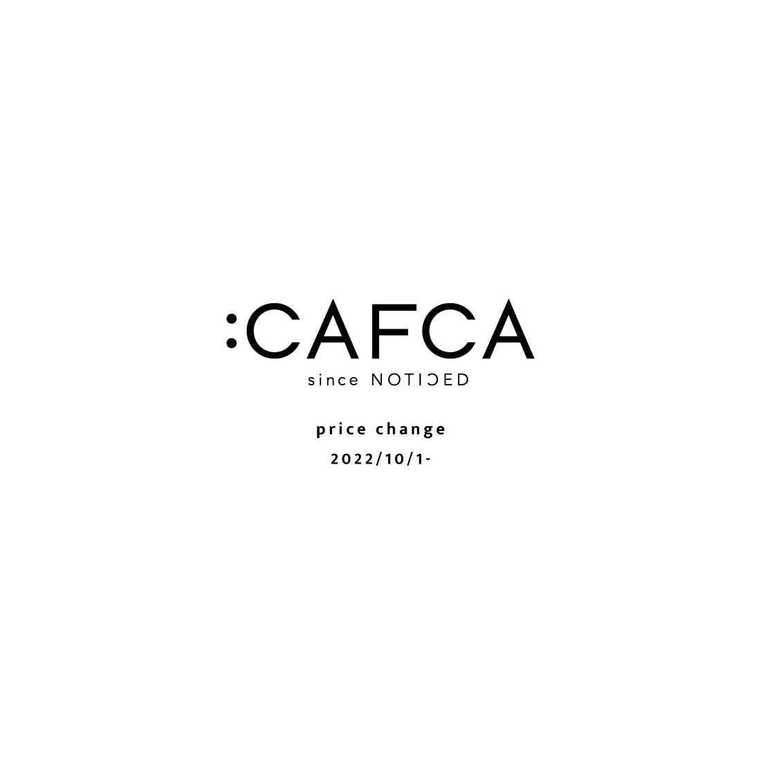 cafca価格改定のお知らせ
