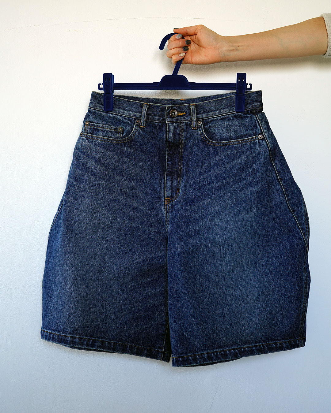 khoki 3D Cutting Half Denim Pants