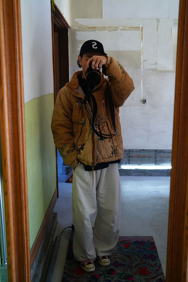 khoki 3D cutting sweat pants