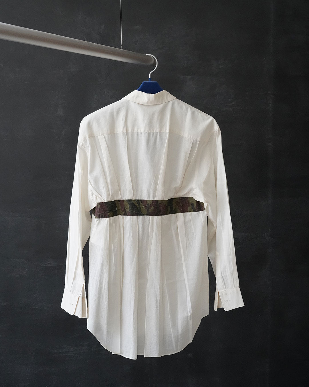 CDG tacked cammo ivory shirts