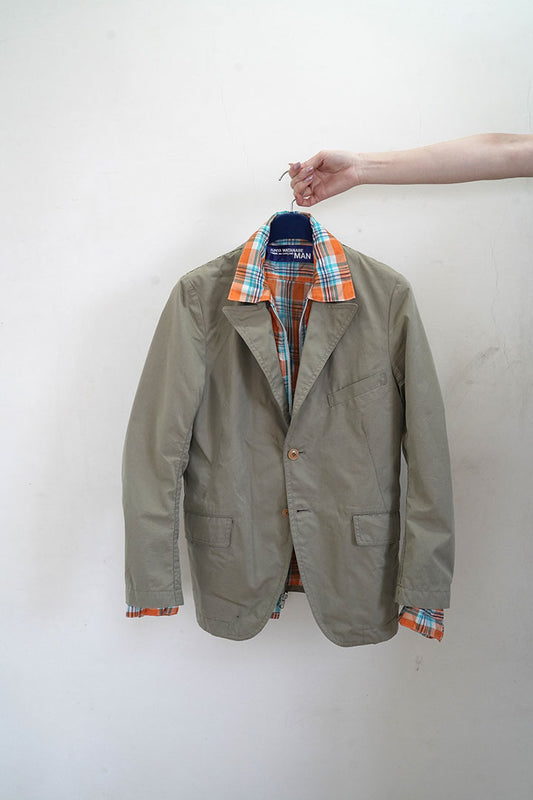 junya watanabe cotton jacket inside check blouson
