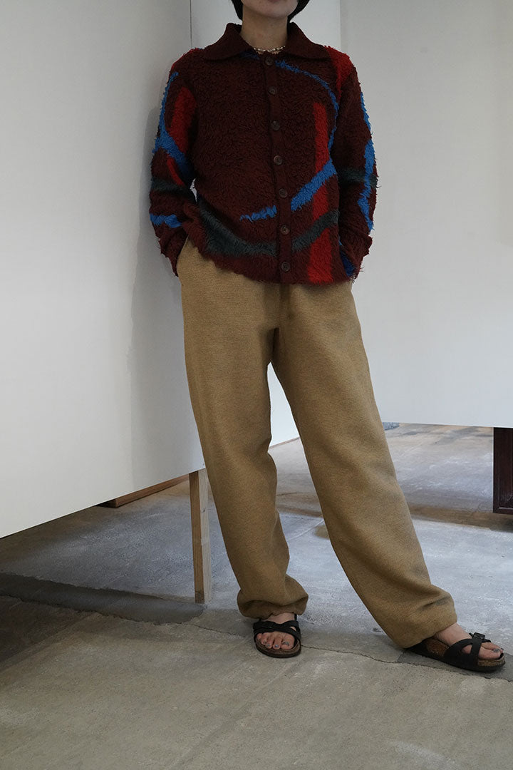 KHOKI Jacquard design knit gardigan