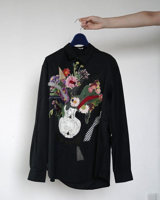 KHOKI Applique detail shirts BK