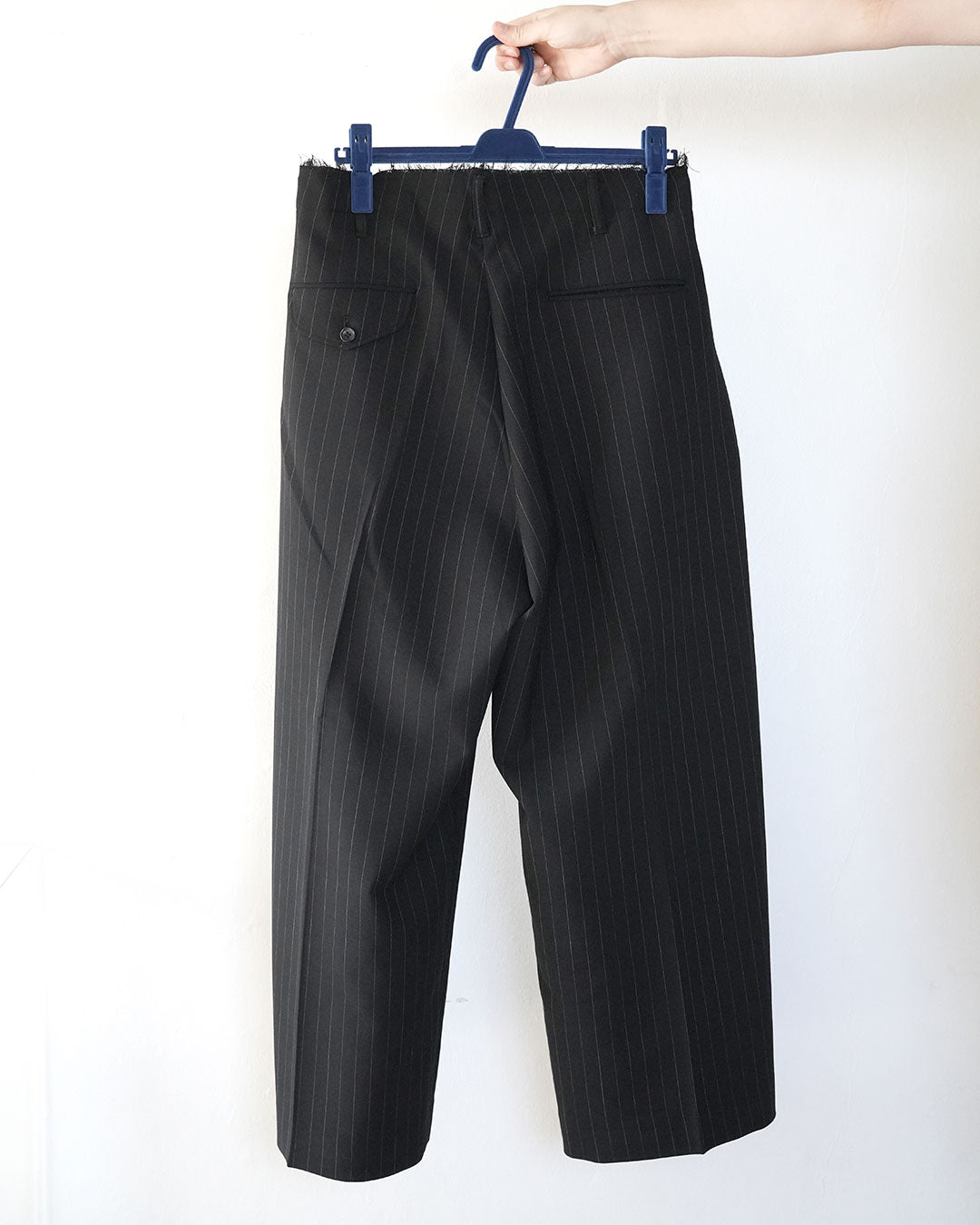 khoki Pleats bonded wool pants
