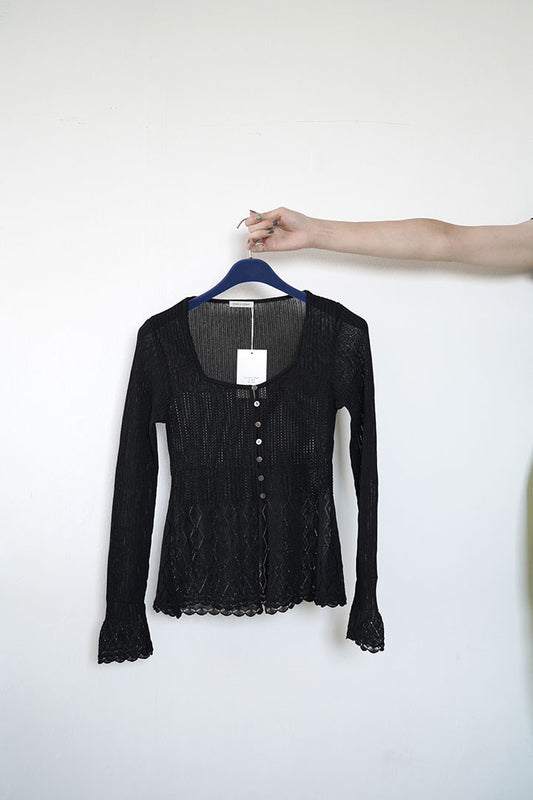 EMILY ODA Lace Knit Cardigan