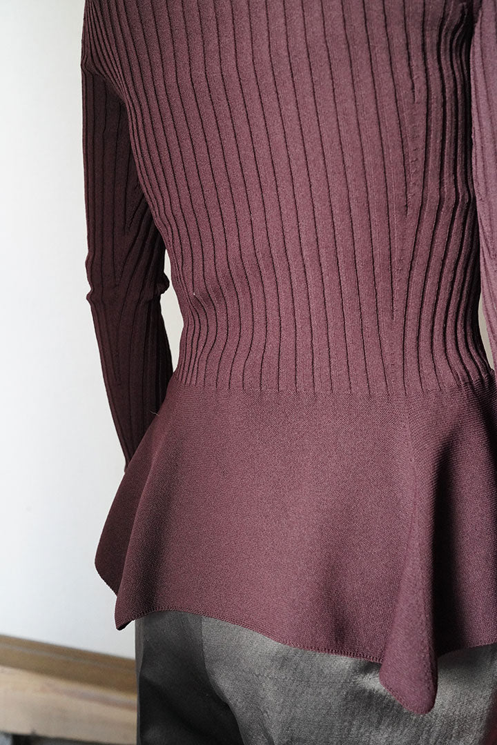 EMILY ODA Long Sleeve Peplum Top