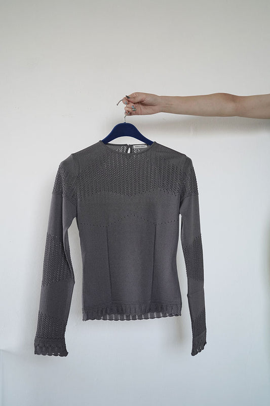 EMILY ODA Lace Knit Top