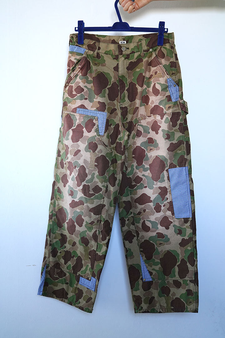khoki Patchworked Camo Pants