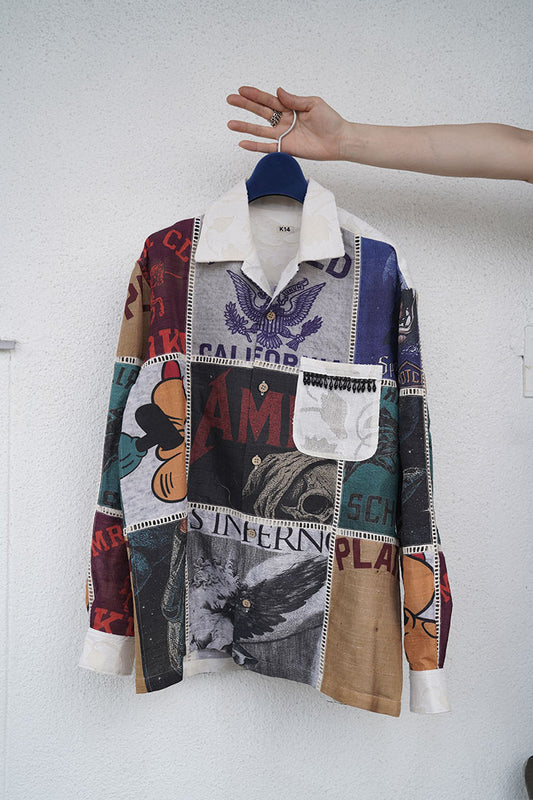 KHOKI Patchworked Silk Shirt