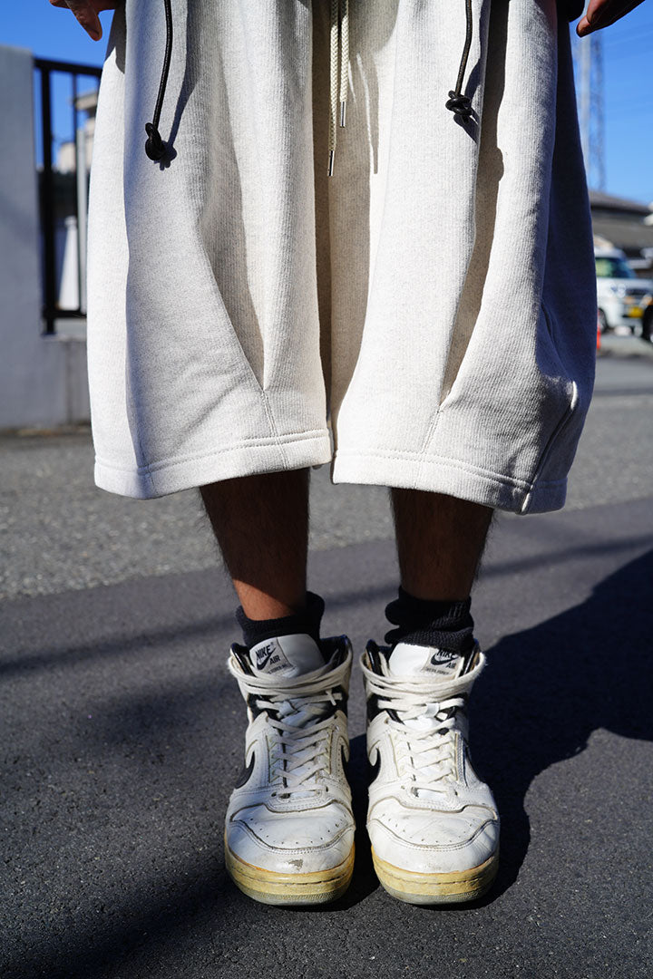 Pleated Balloon Sweat Shorts