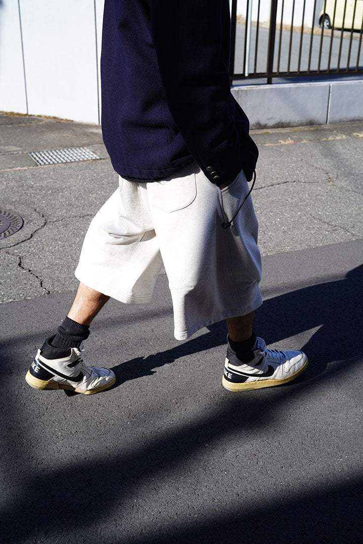 Pleated Balloon Sweat Shorts