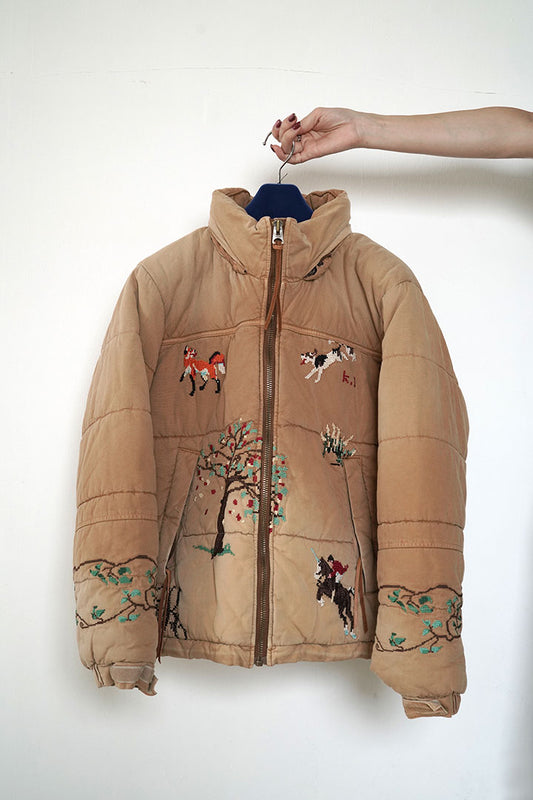 KHOKI Vintage effect puffer jacket