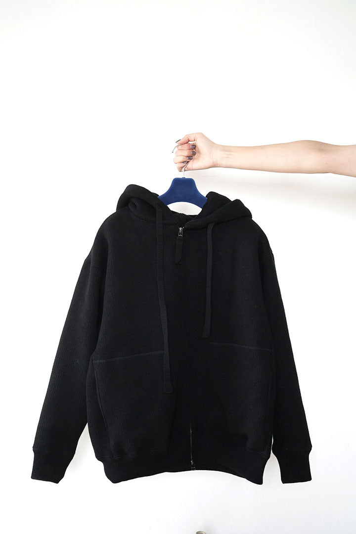 WOOL SWEAT ZIP HOODIE