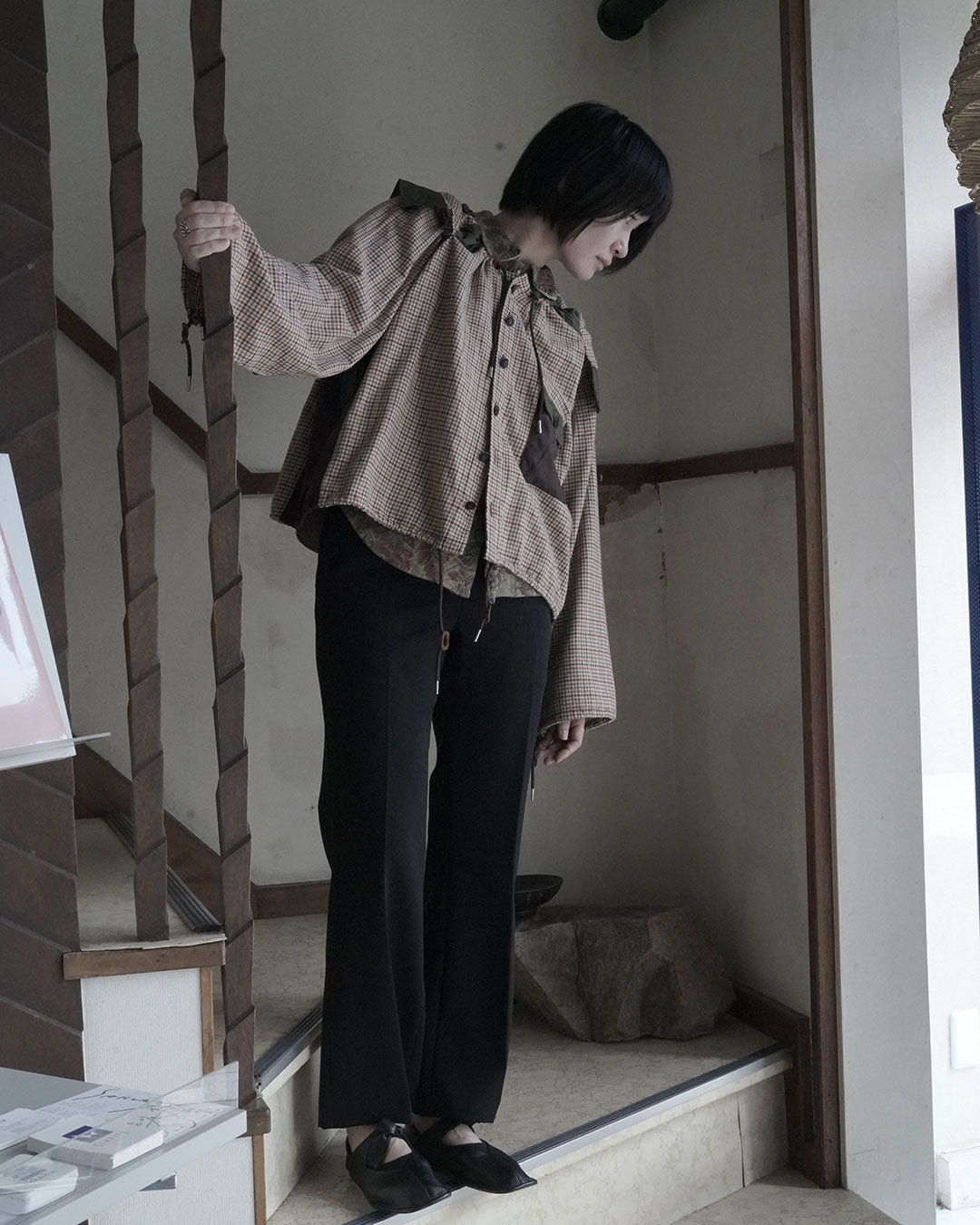 KHOKI Checked Smock Shirt