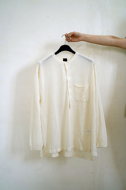 paper knit pull over shirt