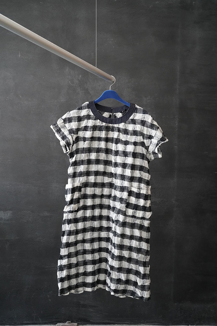 tricot CDG checkered dress