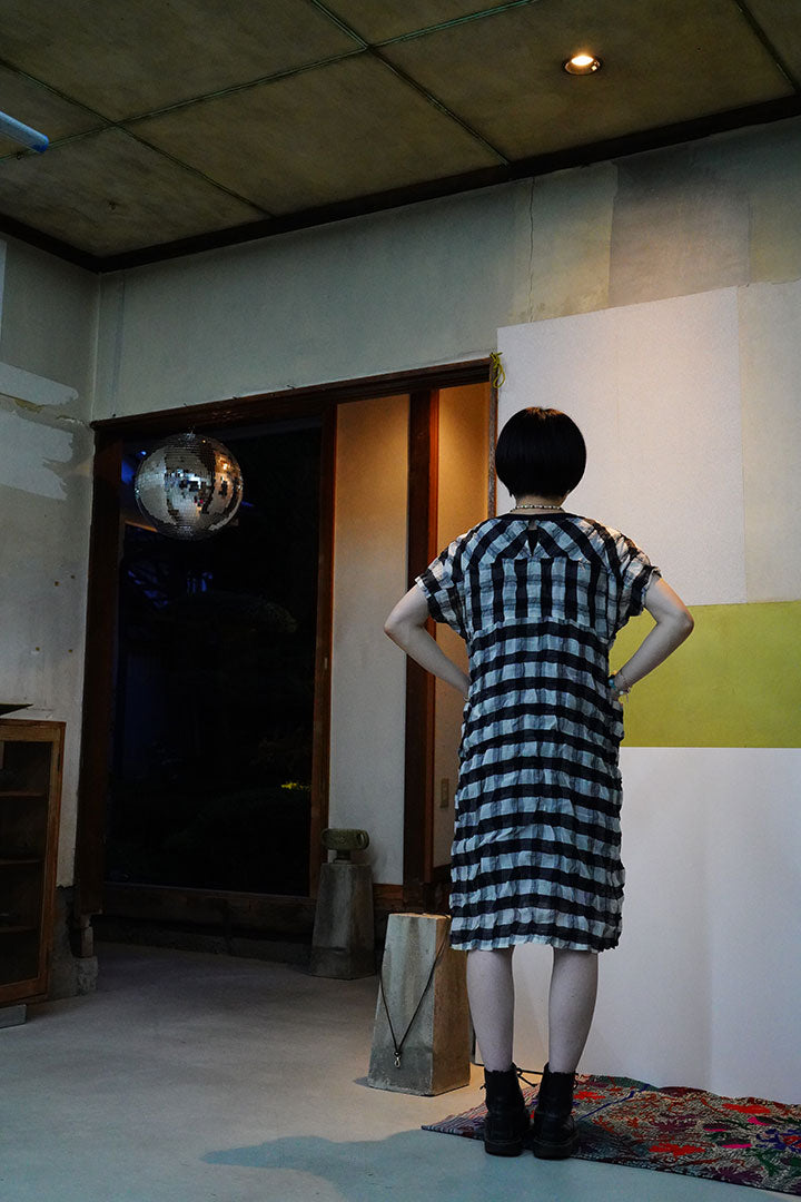 tricot CDG checkered dress