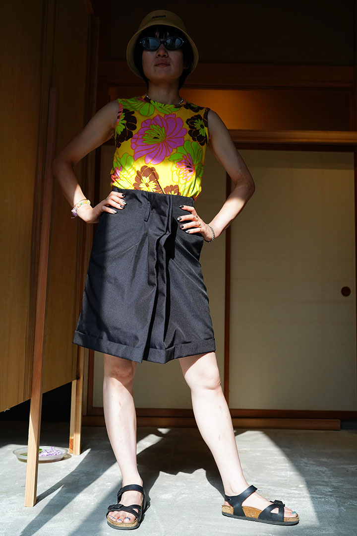 tricot CDG flower tanktop