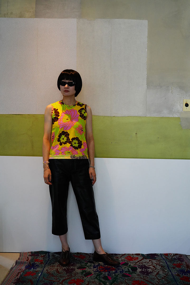 tricot CDG flower tanktop