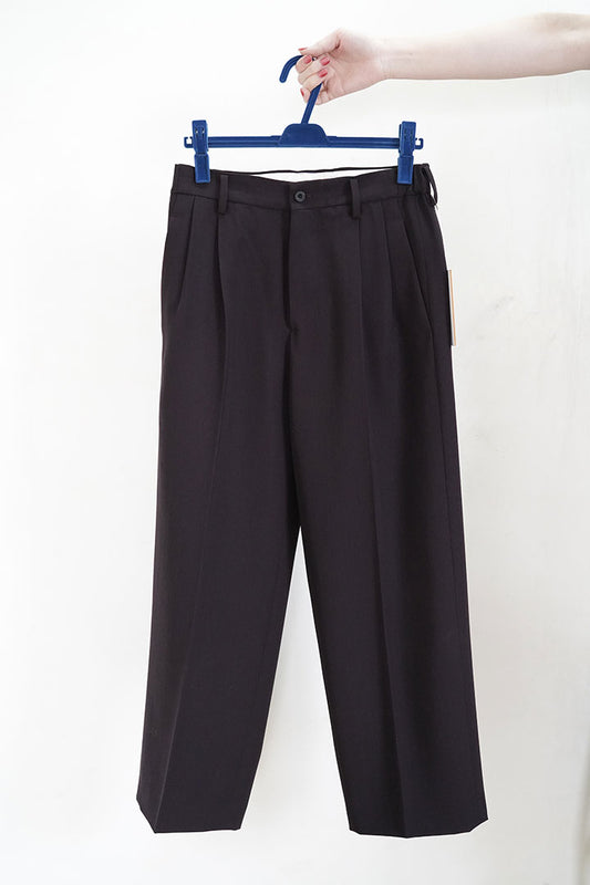 irenisa two-tucks-wide-trousers-burgundy