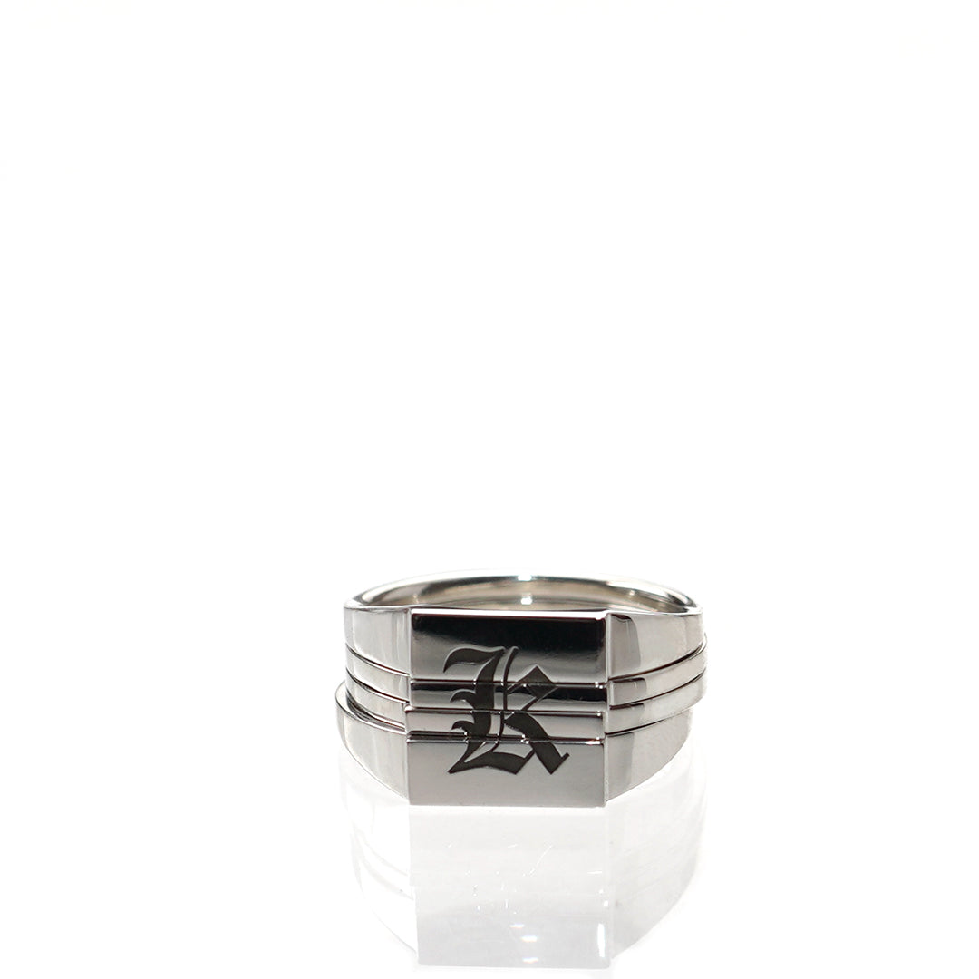 Az ring square all silver　刻印有り