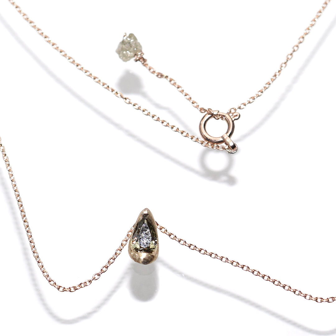 tear drop dia necklace